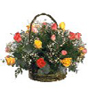 Rainbow Rose Basket
